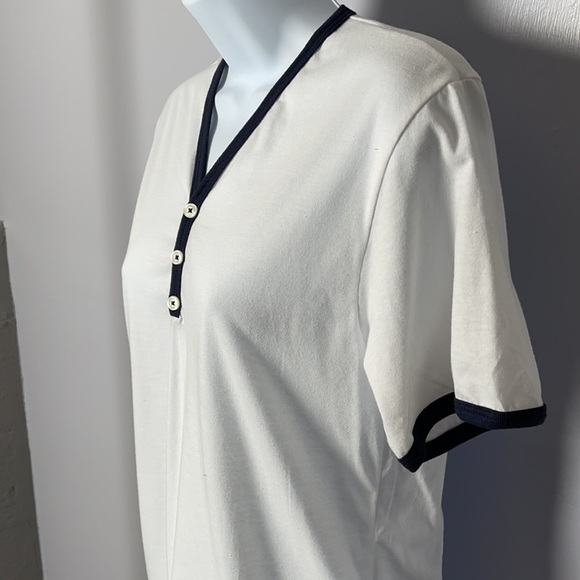 New American Apparel Y Neck Henley Ringer Tee - Picture 3 of 8
